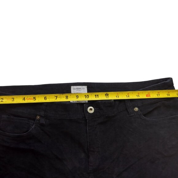 LIZ CLAIBORNE Corduroy Pants Size 14 Black Classic Fit Skinny #Office #Casual - Picture 6 of 9